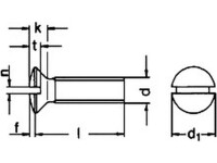 Linsensenkschraube mit Schlitz DIN 964 M 4 X 25  A4 Edelstahl rostfrei 500 Stk