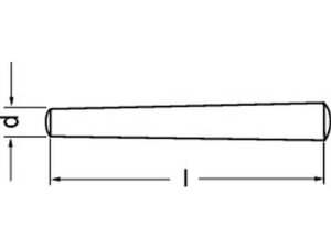 Kegelstifte DIN 1 A2 Edelstahl rostfrei  (ungehaertet) 2x10  100 Stk