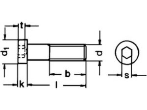 Zylinderschraube Innen6kt DIN 7984 M6x12 A4 Edelstahl rostfrei  500 Stk