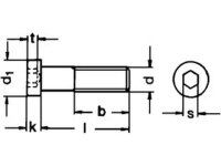 Zylinderschraube Innen6kt DIN 7984 M6x12 A4 Edelstahl rostfrei  500 Stk