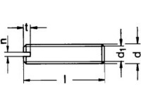 Gewindestifte mit Schlitz, Kegelkuppe  DIN 551  M  4 X 16  A1 Edelstahl rostfrei 200 Stk