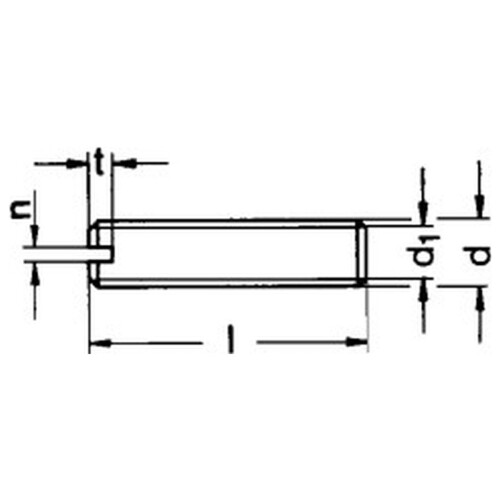 Gewindestifte mit Schlitz, Kegelkuppe  DIN 551  M 10 X 12  A1 Edelstahl rostfrei 50 Stk