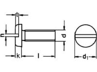 Flachkopfschraube mit Schlitz DIN 85 M 3 X 20 A2 Edelstahl rostfrei 1000 Stk