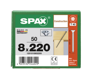 SPAX Senkkopf 8 mm T-STAR plus - Vollgewinde WIROX A3J...