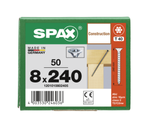 SPAX Senkkopf 8 mm T-STAR plus - Vollgewinde WIROX A3J...