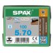 SPAX Terrassenschraube T-STAR plus CUT Fixiergewinde Edelstahl rostfrei A2 1.4567  5x70 - 100 Stk