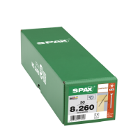 SPAX Senkkopf 8 mm T-STAR plus - Vollgewinde WIROX A3J  T40  -  8x260  -  50 Stk