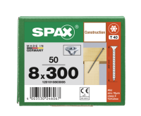 SPAX Senkkopf 8 mm T-STAR plus - Vollgewinde WIROX A3J  T40  -  8x300  -  50 Stk