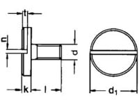 Flachkopfschraube m. Schlitz DIN 921 M 3x4 A2 Edelstahl rostfrei 100 Stk