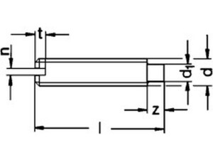 Gewindestift m. Schlitz u. Zapfen DIN 926 M 4x3x4 A2...