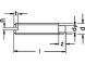 Gewindestift m. Schlitz u. Zapfen DIN 926 M 4x4x2 A2 Edelstahl rostfrei 100 Stk