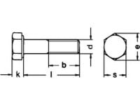 Sechskantschraube m. Schaft DIN 931 M  8x50 A2 Edelstahl rostfrei  100 Stk