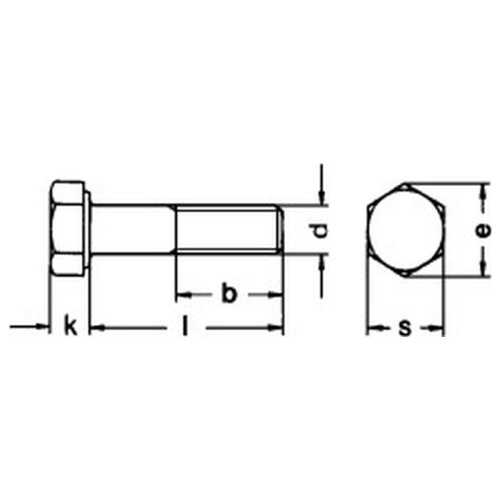 Sechskantschraube m. Schaft DIN 931 M 6x70 A4-70 Edelstahl rostfrei 100 Stk