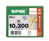 SPAX Senkkopf 10 mm T-STAR plus - Vollgewinde WIROX A3J  T50  -  10x300  -  50 Stk