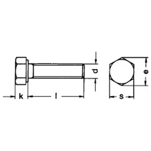 Sechskantschraube DIN 933 Vollgewinde M12x110 Edelstahl rostfrei A2 - 50 Stk