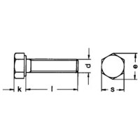 Sechskantschraube DIN 933 Vollgewinde M12x110 Edelstahl rostfrei A2 - 50 Stk