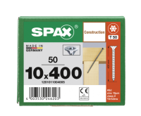 SPAX Senkkopf 10 mm T-STAR plus - Vollgewinde WIROX A3J  T50  -  10x400  -  50 Stk