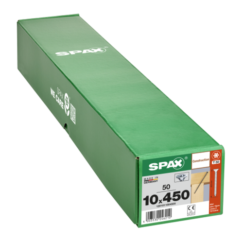 SPAX Senkkopf 10 mm T-STAR plus - Vollgewinde WIROX A3J  T50  -  10x450  -  50 Stk