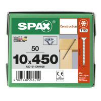 SPAX Senkkopf 10 mm T-STAR plus - Vollgewinde WIROX A3J  T50  -  10x450  -  50 Stk