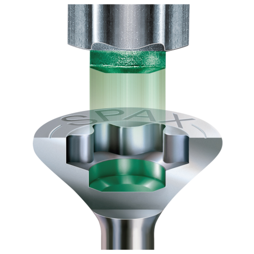 SPAX Senkkopf 10 mm T-STAR plus - Vollgewinde WIROX A3J  T50  -  10x550  -  25 Stk