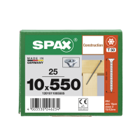 SPAX Senkkopf 10 mm T-STAR plus - Vollgewinde WIROX A3J  T50  -  10x550  -  25 Stk