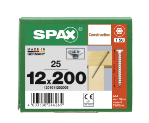 SPAX Senkkopf 12 mm T-STAR plus - Vollgewinde WIROX A3J...