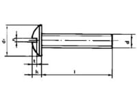 Becherschraube gr. Kopf mit Schlitz M 4 X 8 A2 Edelstahl rostfrei 500 Stk