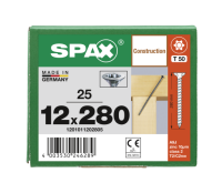 SPAX Senkkopf 12 mm T-STAR plus - Vollgewinde WIROX A3J  T50  -  12x280  -  25 Stk