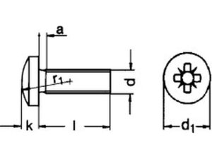 Linsenschraube Kreuz DIN 7985 Edelstahl rostfrei A4 PZ M2X4   1000 Stk