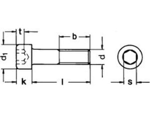 Zylinderschraube Innen6kt DIN 912 M 2 X 4 A2 Edelstahl rostfrei 1000 Stk