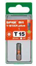 SPAX-BIT für T-STAR plus mit Kraftangriff T15 25mm -...