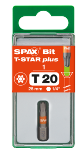 SPAX-BIT für T-STAR plus mit Kraftangriff T20 25mm -...