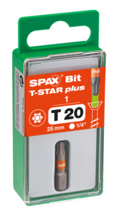 SPAX-BIT für T-STAR plus mit Kraftangriff T20 25mm - 1 Stk