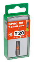 SPAX-BIT für T-STAR plus mit Kraftangriff T20 25mm - 1 Stk