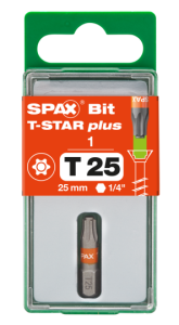 SPAX-BIT für T-STAR plus mit Kraftangriff T25 25mm -...