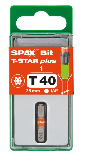 SPAX-BIT für T-STAR plus mit Kraftangriff T40 25mm - 1 Stk