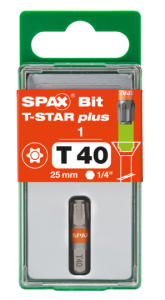 SPAX-BIT für T-STAR plus mit Kraftangriff T40 25mm -...