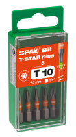 SPAX-BIT für T-STAR plus mit Kraftangriff T10 25mm - 5 Stk