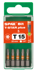 SPAX-BIT für T-STAR plus mit Kraftangriff T15 25mm -...