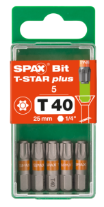 SPAX-BIT für T-STAR plus mit Kraftangriff T40 25mm -...