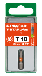 SPAX-BIT für T-STAR plus mit Kraftangriff T10 25mm -...