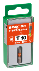 SPAX-BIT für T-STAR plus mit Kraftangriff T10 25mm - 1 Stk