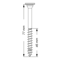 SPAX Tellerkopf-Schraube mit optimiertem Teilgewinde 5 x 77 - 150 Stk