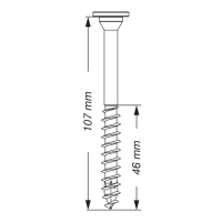 SPAX Tellerkopf-Schraube mit optimiertem Teilgewinde 5 x 107 - 150 Stk