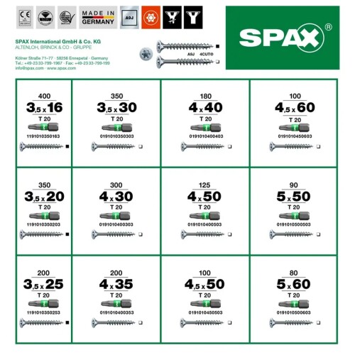 SPAX Box systainer T-Loc Senkkopf T-STAR plus