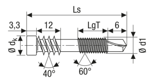 SPAX Terrassenschraube für Aluminium Profile Edelstahl rostfrei A2 1.4567  5x51 - 100 Stk