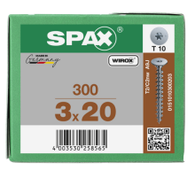 SPAX Rückwandschraube T-STAR Plus 3,0 x 20 300 Stk