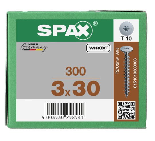 SPAX Rückwandschraube T-STAR Plus 3,0 x 30 300 Stk