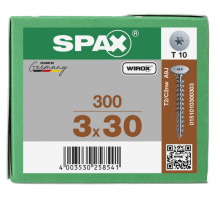 SPAX Rückwandschraube T-STAR Plus 3,0 x 30 300 Stk
