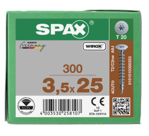 SPAX Rückwandschraube T-STAR Plus 3,5 x 25 300 Stk